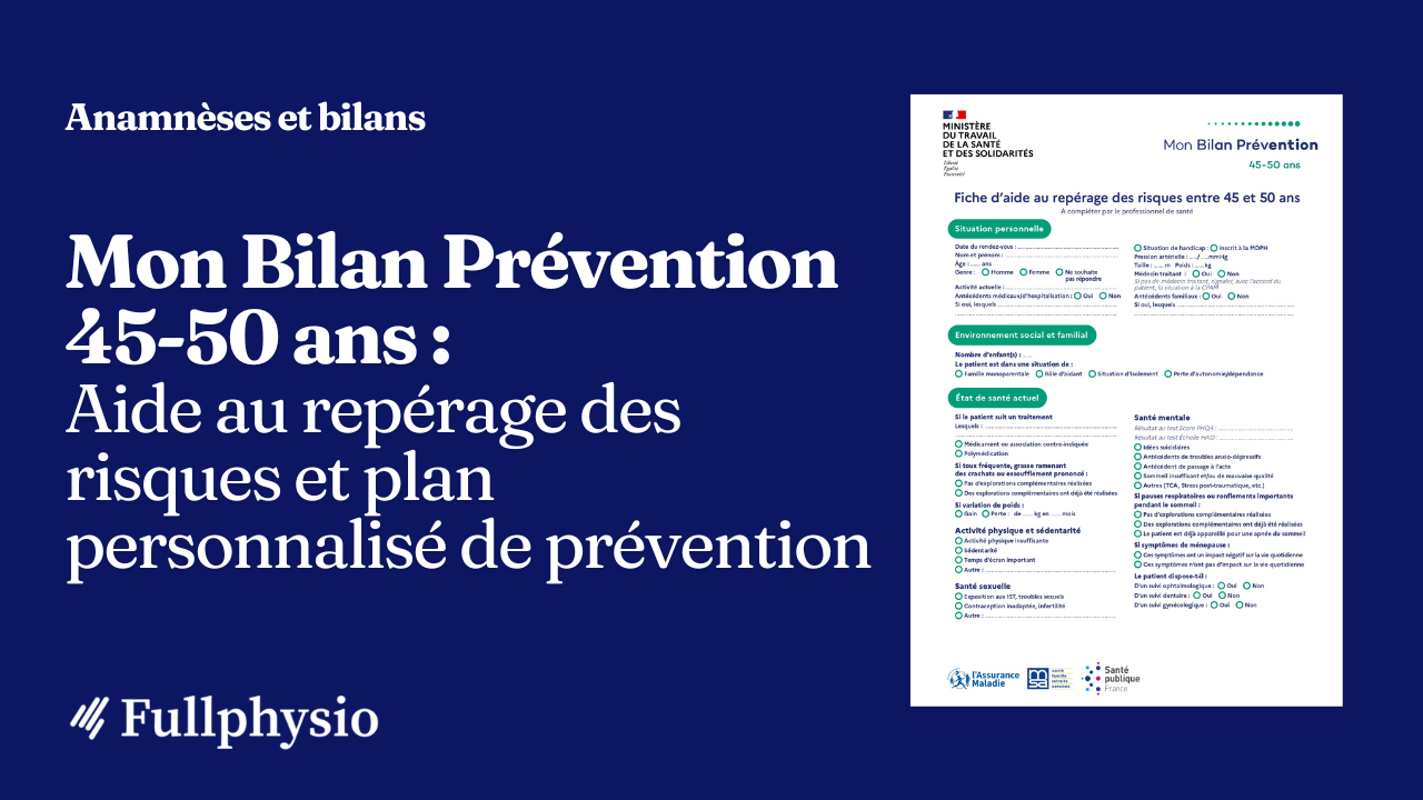 Vignette de la fiche d'aide au repérage des risques, Mon Bilan Prévention 45-50 ans