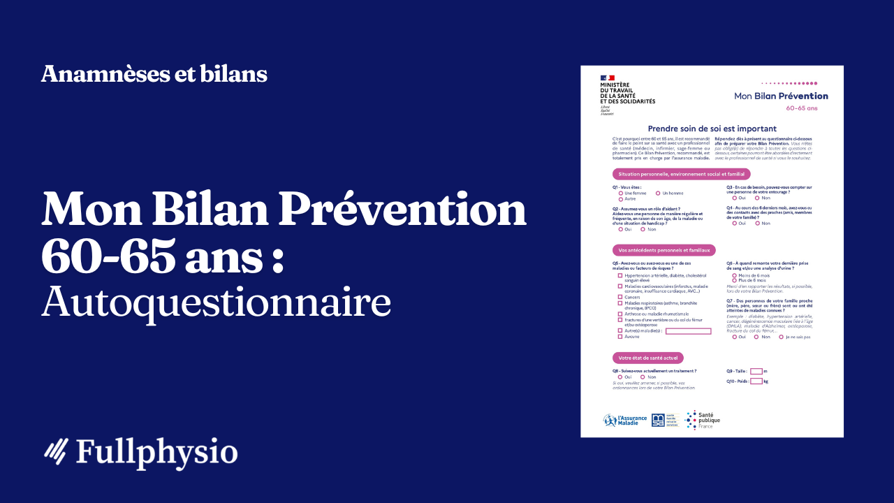 Vignette de l'autoquestionnaire Mon Bilan Prévention 60-65 ans