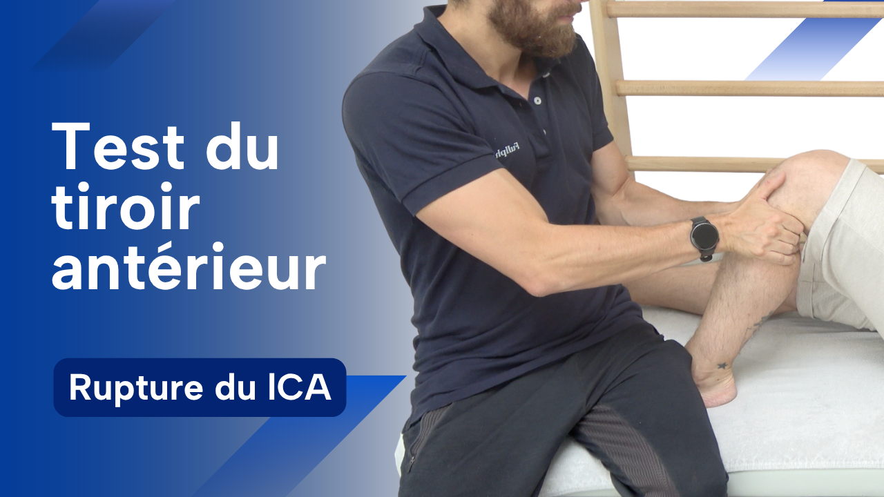 Vignette du test clinique du tiroir antérieur du genou