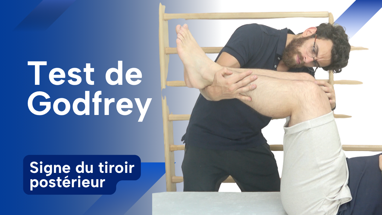 Vignette du test clinique de Godfrey, signe du sag postérieur