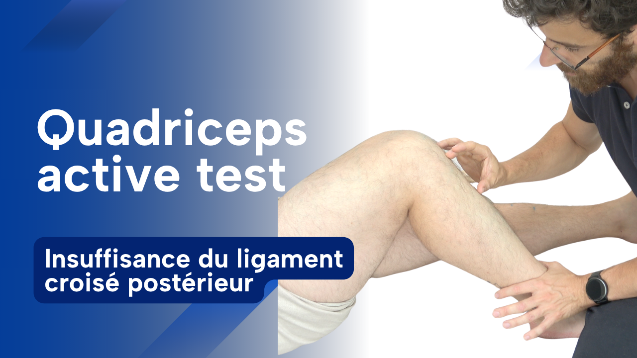 Vignette du test clinique de contraction active du quadriceps