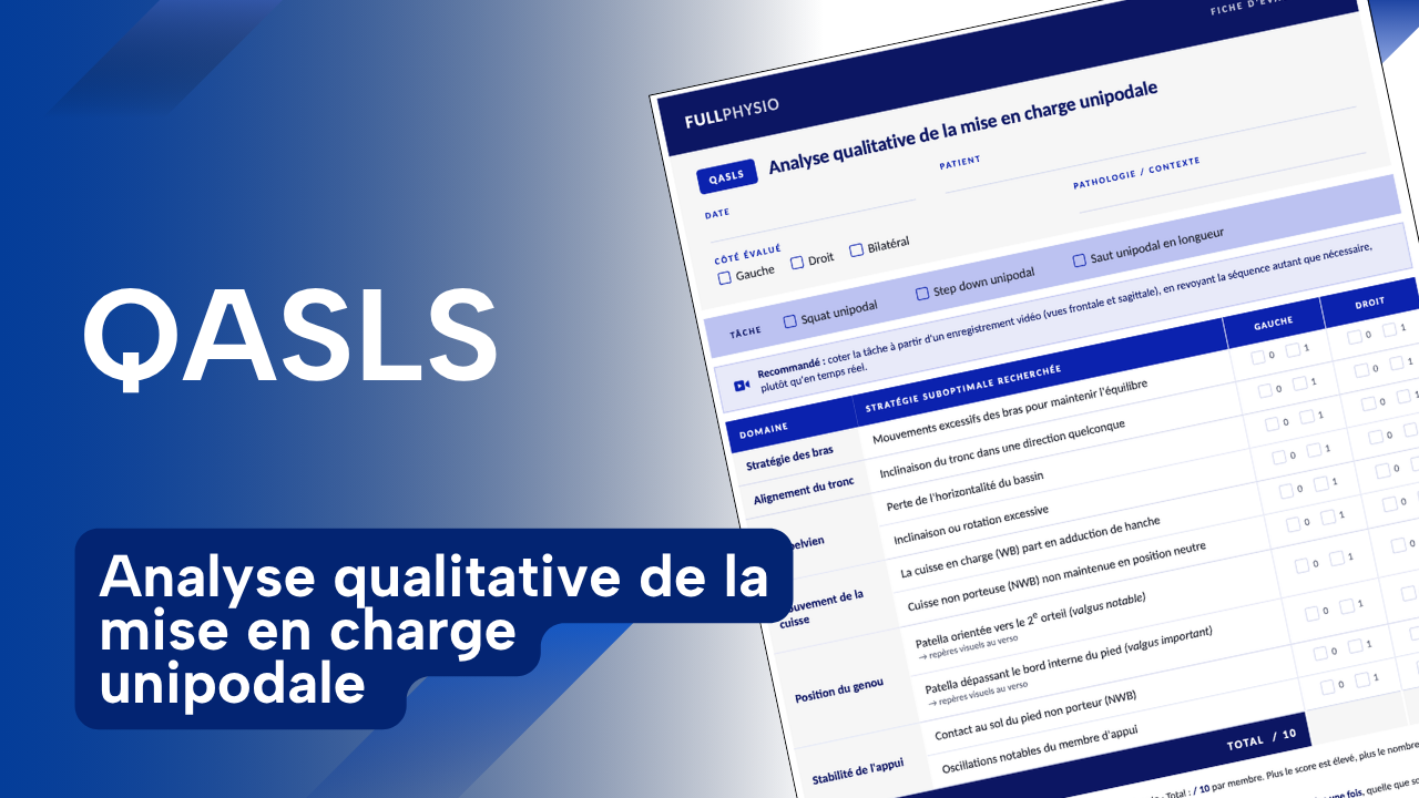 Vignette de l'analyse qualitative de la mise en charge sur une jambe