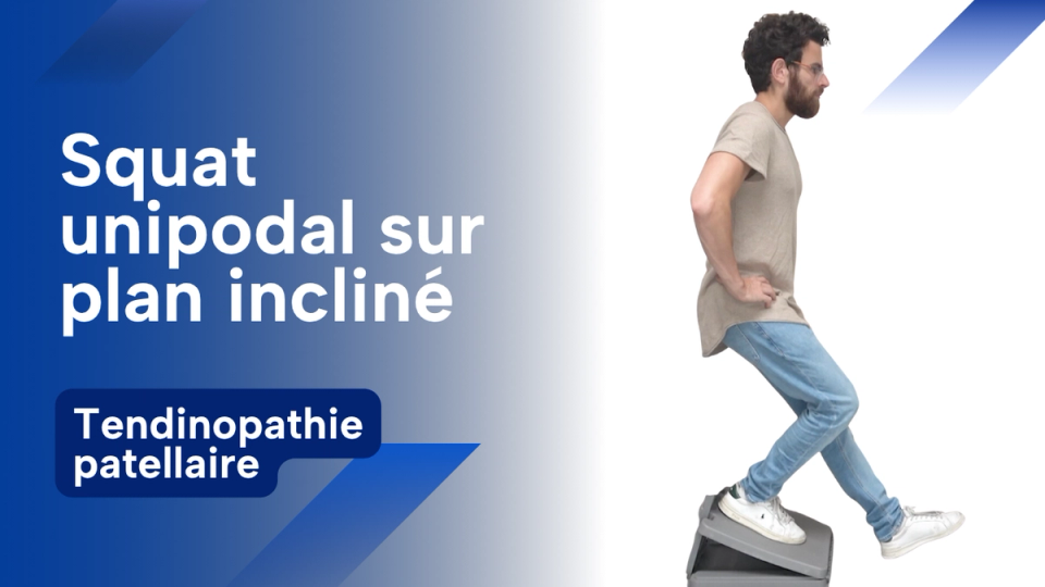 Vignette du Single-Leg Decline Squat pour la tendinopathie patellaire