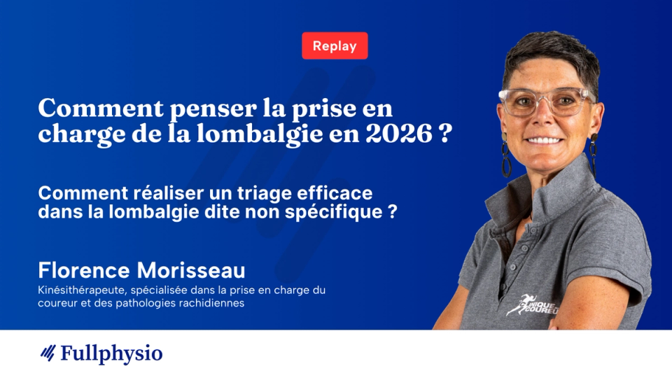 Florence Morisseau présente le triage des patients lombalgiques
