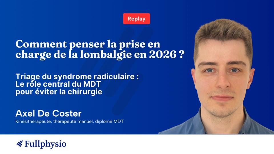 Axel De Coster présente le triage MDT du syndrome radiculaire