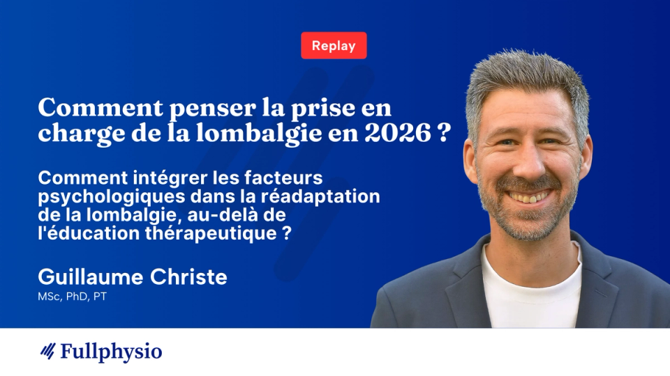 Guillaume Christe présente l'exposition graduelle dans la lombalgie