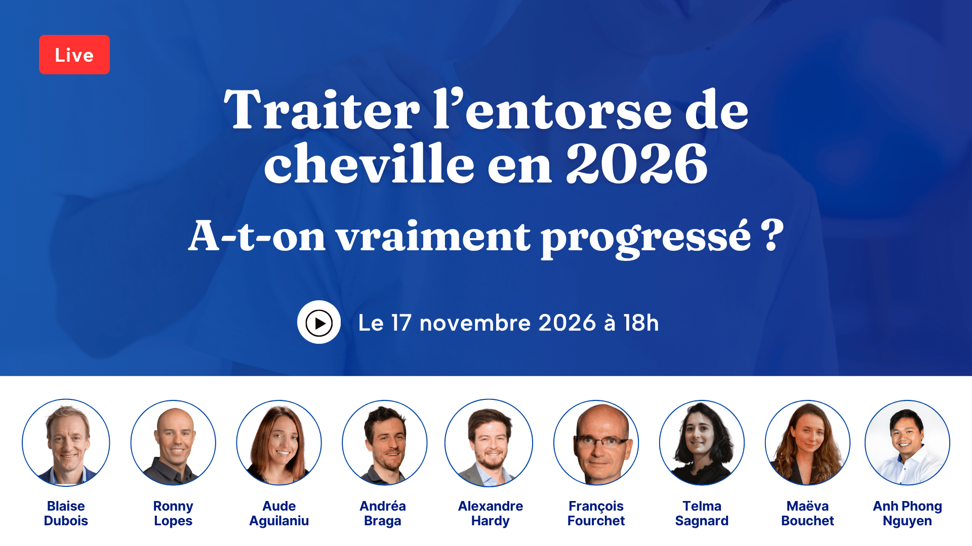 Visuel de la table ronde sur l’entorse de cheville du 17 novembre